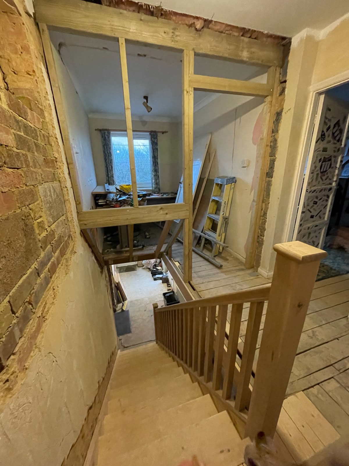 Structural framing and staircase